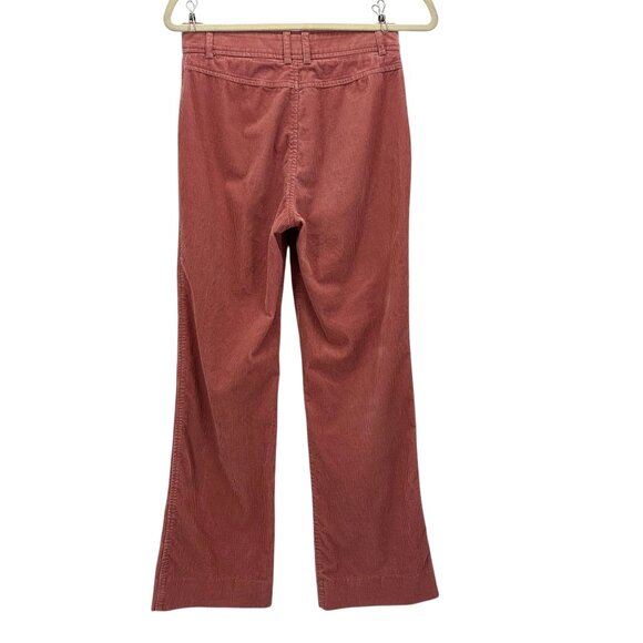 Joie Womens 0 Pants Corduroy High Rise Straight Leg Pink - Picture 4 of 8